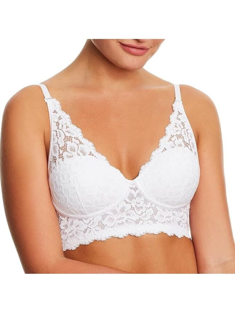 Maidenform Pure Comfort Lace & Mesh Longline Wireless Bralette DM1188 36C